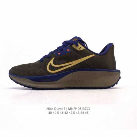 公司级 耐克Nike Air Quest 6 卡贾透质轻气休运闲 透气轻盈缓震跑步鞋，Nike Quest 6男子透气轻盈缓震跑步鞋采用匠心设计，助你心愿成真。 - 点击图像关闭