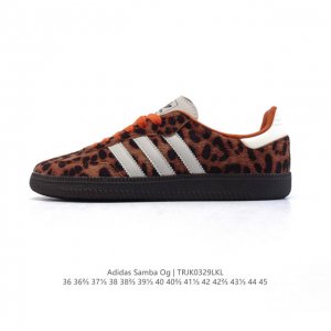 真标 阿迪达斯 德训鞋 Adidas Originals Samba Og Shoes 经典运动鞋小白鞋 T头鞋 豹纹男女鞋 彰显休闲摩登风情的时尚经典鞋。它诞