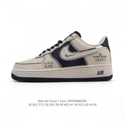 耐克 Nike Air Force 1 '07 Low 空军一号含气垫 小白鞋 2025年 蛇年新款 Gucci联名 低帮百搭厚底增高休闲运动板鞋。柔软、弹性十