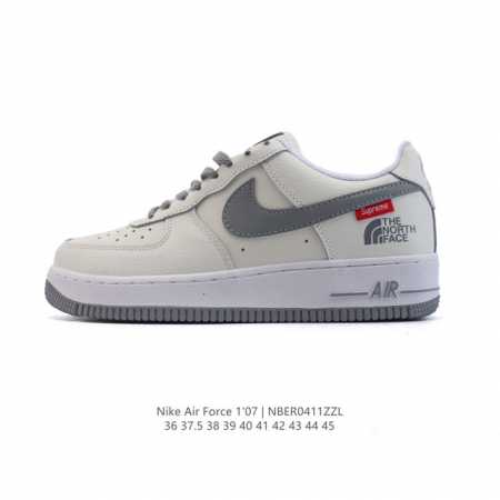 耐克 Nike Air Force 1 '07 Low 空军一号含气垫 小白鞋 北面北脸联名 低帮百搭厚底增高休闲运动板鞋。柔软、弹性十足的缓震性能和出色的中底 - 点击图像关闭