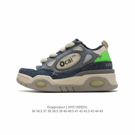国潮新品 Ocai 复古鞋 Ocaiproduct 慢跑鞋 时尚休闲男女士运动鞋 厚底增高老爹鞋。这双鞋最近火了！整体上，不挑性别和穿搭。灰白的主色调，配长裤， - 点击图像关闭
