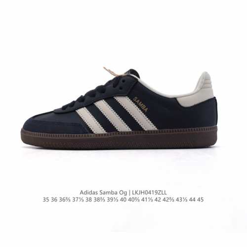 阿迪达斯 德训鞋 Adidas Originals Samba Og Shoes 经典运动鞋小白鞋 T头鞋 女鞋 彰显休闲摩登风情的时尚经典鞋。它诞生于50年代