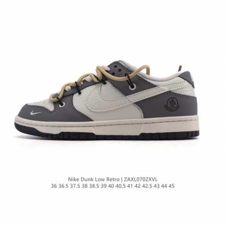 公司级 耐克 Nike Dunk Low Retro 运动鞋复古滑板鞋 解构绑带 双鞋带。作为 80 年代经典篮球鞋款，起初专为硬木球场打造，后来成为席卷街头的 - 点击图像关闭