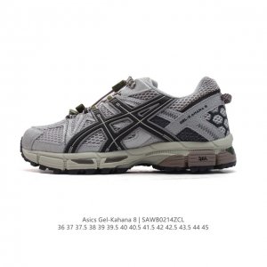 Asics 亚瑟士 Gel-Kahana 8 男女鞋越野跑步鞋抓地稳定运动鞋缓震耐磨跑鞋。Gel-Kahana系列为实用级越野跑鞋，融合机能和户外潮流强势回归，