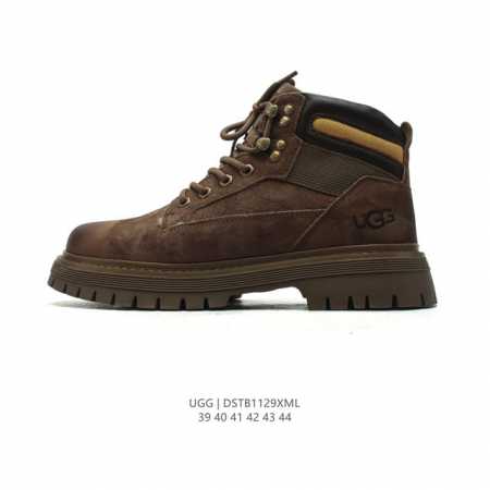 公司级 Ugg 中帮靴子 雪地靴 俏皮可爱的百变造型， 美国轻奢品牌ugg 平底系列冬季男士皮鞋 增高厚底网红经典英伦风上线人手必备马丁靴 复古靴子 高帮系列 - 点击图像关闭