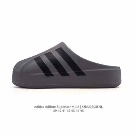 阿迪达斯 Adidas Originals Adifom Superstar 木屐鞋 鸭鸭鞋 潮男运动板鞋 包头 拖鞋 凉鞋。鞋子由 50% 的天然和可再生材料 - 点击图像关闭