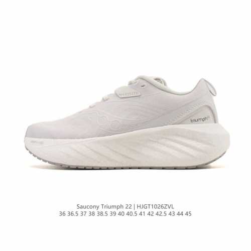 Saucony 索康尼 Triumph系列 胜利 22代 中性跑鞋 强缓震跑步鞋轻便男女同款跑鞋夏季透气运动鞋子，是来自美国的专业跑鞋品牌，成立于1898年。S