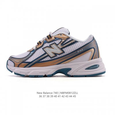 New Balance Mr740 Nb新百伦系列复古老爹风休闲运动慢跑鞋。采用轻质牛剖革拼接透气网眼衬垫织物鞋面材质 T-Beam大底提供足步弓支撑 保持步态