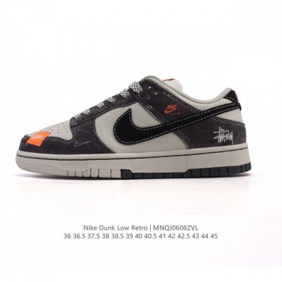 耐克 Nike Sb Dunk Low Pro 运动鞋复古板鞋 路易威登联名 潮滑板鞋。采用柔软皮革鞋面，经久耐穿，塑就如元年款 Dunk 般的复古质感。鞋头透
