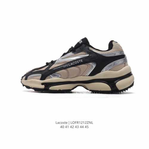 公司级 Lacoste 时尚户外休闲潮流系列运动鞋 厚底增高老爹鞋 广东大厂品质全新工艺升级 品质毋庸置疑 全新原厂包装鞋盒 透气网面鞋面，搭配防臭防腐真皮乳胶