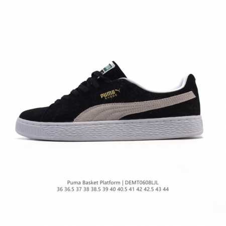Puma 彪马 Basket Platform 蕾哈娜 平底厚底增高休闲鞋男女款运动板鞋。Basket防水台是新鲜的Puma风格，从1990年代的垃圾时尚中汲取 - 点击图像关闭