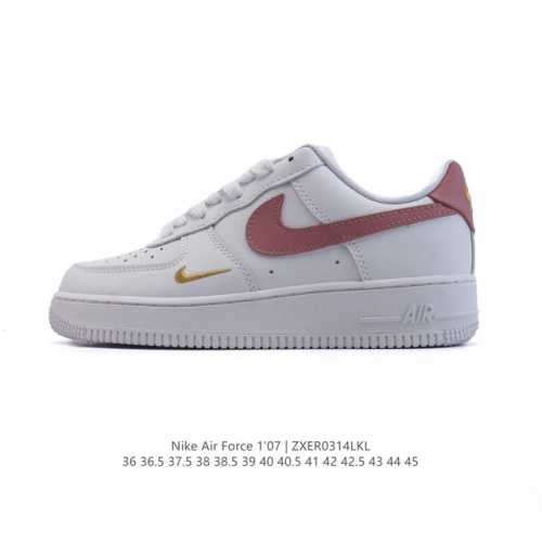 120 耐克 Nike Air Force 1 '07 Low 2025新年新款 空军一号含气垫 小白鞋 低帮百搭厚底增高休闲运动板鞋。柔软、弹性十足的缓震性能