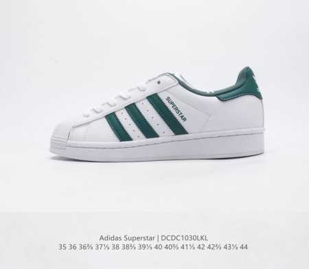 头层皮 阿迪达斯 Adidas Superstar 三叶草经典贝壳头系列 新款休闲板鞋潮流男女士运动鞋 鞋面柔软皮革材质 标志性的贝壳鞋头 锯齿三条纹 简约的线 - 点击图像关闭
