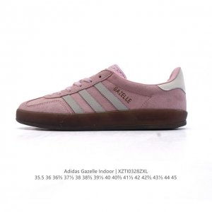 160 阿迪达斯 Adidas Originals Gazelle Indoor复古三叶草防滑透明橡胶板鞋经典运动鞋。这款经典鞋,忠于原版设计,缀撞色三条纹和鞋