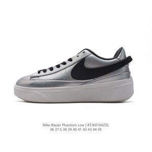 耐克 新款 Nike Blazer Phantom Low男女子运动板鞋 厚底增高休闲鞋。采用轻盈利落设计，焕新演绎经典鞋款。该鞋款带来舒适足底体验，结合鞋侧壁