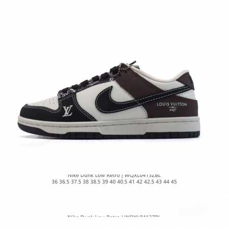 公司级 耐克 Nike Dunk Low Retro 运动鞋复古板鞋2025年新款 路易威登联名，作为 80 年代经典篮球鞋款，起初专为硬木球场打造，后来成为席 - 点击图像关闭