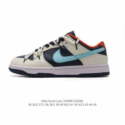耐克 Nike Dunk Low 运动鞋复古解构绑带板鞋 双鞋带 作为 80 年代经典篮球鞋款，起初专为硬木球场打造，后来成为席卷街头的时尚标杆，现以经典细节和