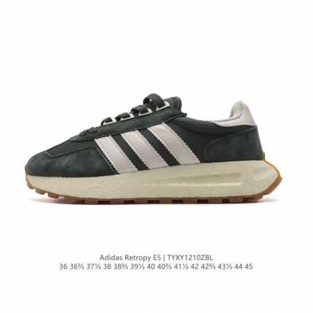 公司级 阿迪达斯 新款 三叶草 厚底 Adidas Retropy E5 新款 爆米花 低帮经典运动鞋潮厚底增高男女士慢跑鞋。以70年代经典跑步鞋为灵感，新鲜演 - 点击图像关闭