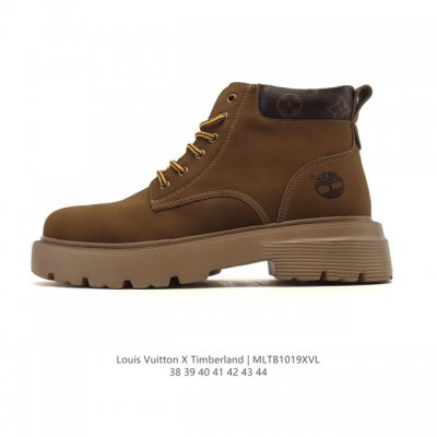公司级 Timberland添柏岚靴子天伯伦高帮马丁靴 路易威登联名 Lv路易威登 X Trainer Sneaker Low 休闲运动文化百搭板鞋 路易威登中