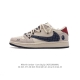 公司级 Travis Scott X Fragment Design X Jordan Air Jordan 1 Low Og Sp Bape联名 “蓝勾抽绳”