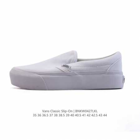 万斯 Vans 中性Classic Slip-On 帆布鞋 硫化板鞋 休闲低帮 运动鞋。Vans的棋盘格鞋款千千万，但Slip-On系列绝对是经典中的经典，松弛 - 点击图像关闭