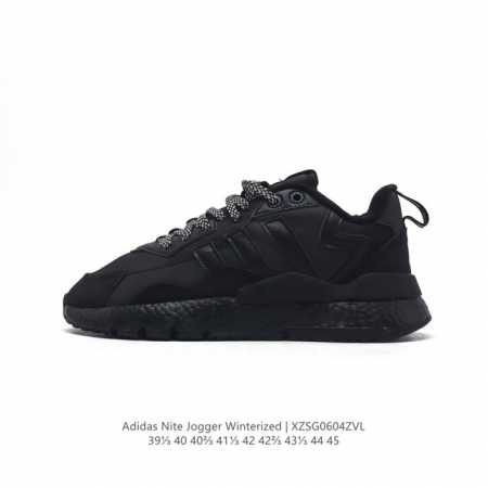 真爆 阿迪达斯adidas Nite Jogger Winterized 复古休闲运动跑鞋。极具复古风格鞋头及鞋跟点缀3M反光设计极为亮眼中底采用全掌 Boos - 点击图像关闭