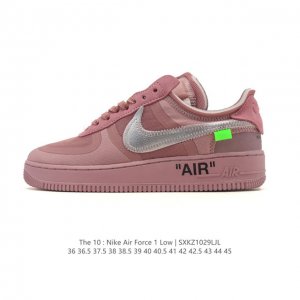 特价 耐克Nike Off-White X Air Force 1 Ow联名空军一号 厚底增高运动板鞋 小白鞋 鞋款延续了此次联名的设计风格，鞋身内侧同样印有大