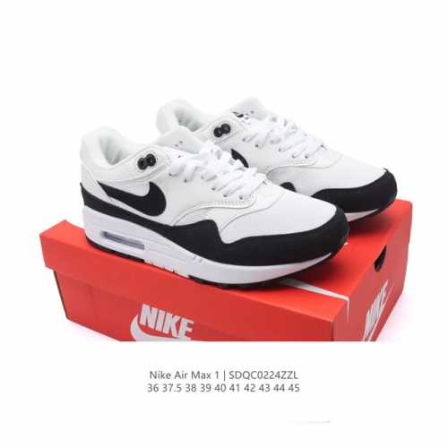 真标 耐克 Nike Air Max 1 男女子运动鞋 从法国建筑中汲取设计灵感，兼具运动风范和时尚格调，是此系列起初搭载 Air 的鞋款。疾速外观、经典缓震配