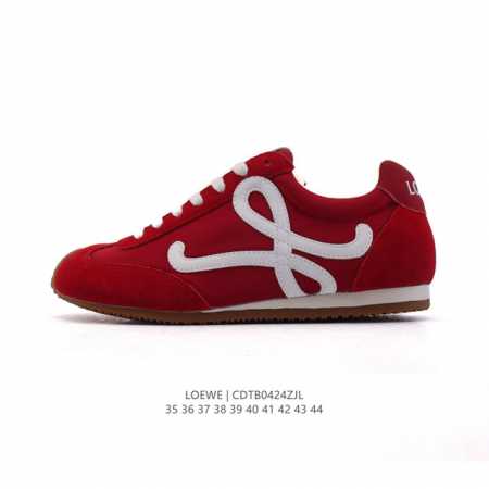 公司级 Loewe 罗意威 Ballet Runner 皮革织物拼接 简约圆头 系带 低帮 运动休闲鞋这双鞋是Loewe新发布的Ballet Runner ，被 - 点击图像关闭