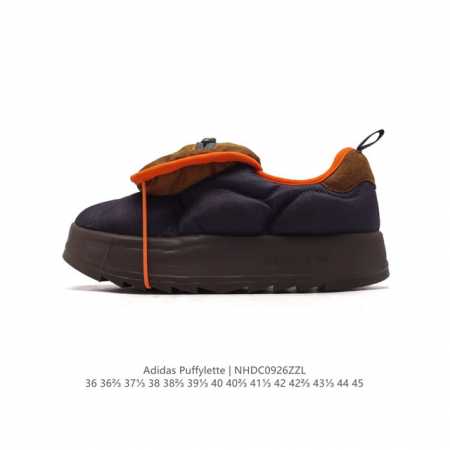阿迪达斯 男女同款运动鞋 Adidas Puffylette 阿迪达斯三叶草 毛毛虫 大鞋舌 复古百搭厚底增高运动板鞋。Adidas Originals Puf - 点击图像关闭