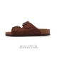 德国百年知名鞋履品牌 博肯Birkenstock 勃肯拖鞋系列凉拖鞋休闲沙滩凉鞋 Birkenstock勃肯德国进口男女款牛皮绒面革软底Arizona双扣拖鞋。