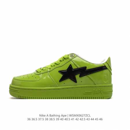 A Bathing Ape 安逸猿 男女运动鞋复古板鞋 升级原楦原纸版数据开发，采用超软皮革鞋面材质，内置全掌air sole气垫定制联乘，日本里原宿潮流品牌A - 点击图像关闭