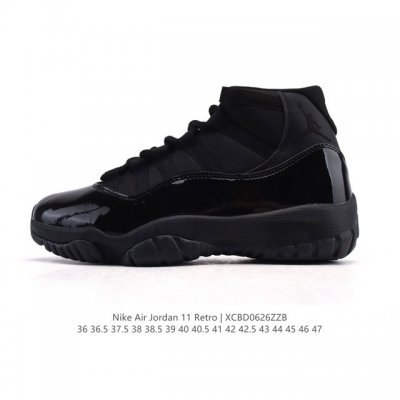 耐克乔丹11代 Nike Air Jordan 11 Retro 复刻男女运动鞋 Aj11代经典设计，深受球员与球迷喜爱。Jordan 乔丹 采用漆皮牛培革鞋面