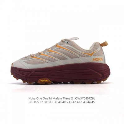 公司级 Hoka One One Mafate Three 2 男女子跑步鞋 越野跑新配色！采用 Mafate Speed 2 缓冲性良好的底部单元，搭载有快速