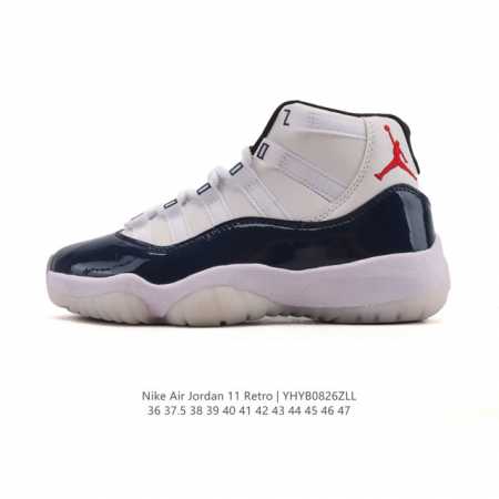 耐克乔丹11代 Nike Air Jordan 11 Retro 复刻男女同款运动鞋 Aj11代经典设计，深受球员与球迷喜爱。Jordan 乔丹 采用漆皮牛培革 - 点击图像关闭