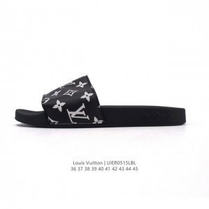l路易威登Louis Vuitton Waterfront Mule Slides印花夏季时尚穿搭室内外沙滩拖鞋 舒适休闲 时尚 沙滩鞋 休闲家居拖鞋 Loui