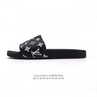 l路易威登Louis Vuitton Waterfront Mule Slides印花夏季时尚穿搭室内外沙滩拖鞋 舒适休闲 时尚 沙滩鞋 休闲家居拖鞋 Loui