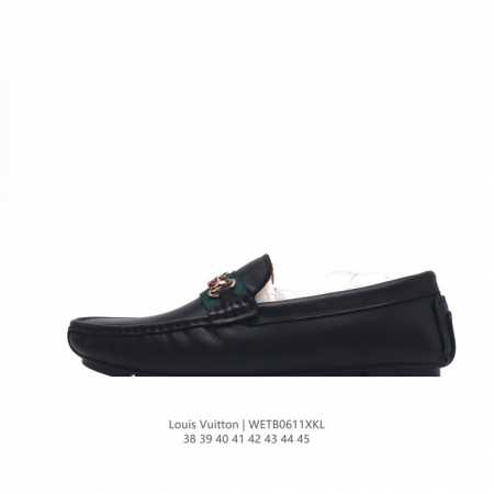 公司级 路易威登 Lv Louis Vuitton 2024年 老花 牛皮 新款男士休闲皮鞋真皮一脚蹬潮流男鞋夏季软面豆豆鞋宝马驾车鞋 尺码：38-45 编码： - 点击图像关闭