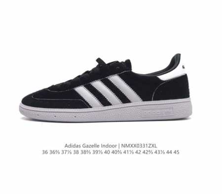阿迪达斯 Adidas Originals Gazelle Indoor 复古三叶草防滑透明橡胶板鞋经典运动鞋 这款经典鞋,忠于原版设计,缀撞色三条纹和鞋跟饰片 - 点击图像关闭