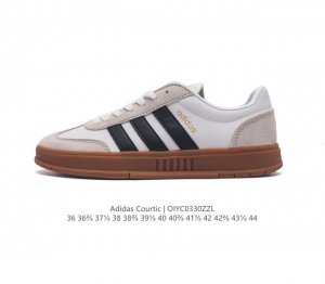 Adidas阿迪达斯官方三叶草courtic男女新款经典运动板鞋 德训鞋 面包鞋 将格调与摩登气质和剪裁融于一体 生活方式运动鞋 用别致鞋面裹脚舒适 经典橡胶全