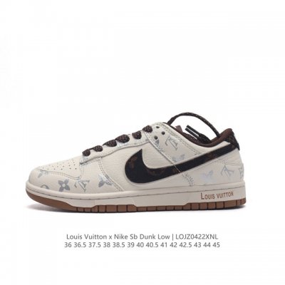 公司级nk Dunk Low Lv路易威登-米黑牛仔 周年高端定制 低帮休闲板鞋 #海外官方同步发售，鞋底侧边镶嵌上louis Vuitton名牌凸显尊贵，鞋盒