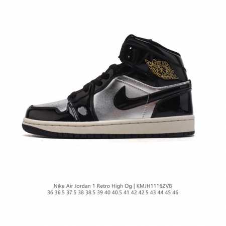 公司级 头层皮 耐克 男女鞋 Nike Air Jordan 1 Retro High Og 乔丹一代aj1 乔1 Aj1 篮球鞋复刻运动鞋。皮面高帮板鞋的设计 - 点击图像关闭