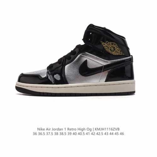 公司级 头层皮 耐克 男女鞋 Nike Air Jordan 1 Retro High Og 乔丹一代aj1 乔1 Aj1 篮球鞋复刻运动鞋。皮面高帮板鞋的设计
