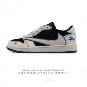 公司级 真标 耐克 Nike Air Jordan 1 Low Og Sp Military Blue Aj1乔1倒勾 2025年新款 蛇年新款 低帮篮球鞋 A