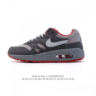 公司级 耐克 Nike Air Max 1 男女子运动鞋 从法国建筑中汲取设计灵感，兼具运动风范和时尚格调，是此系列起初搭载 Air 的鞋款。疾速外观、经典缓震