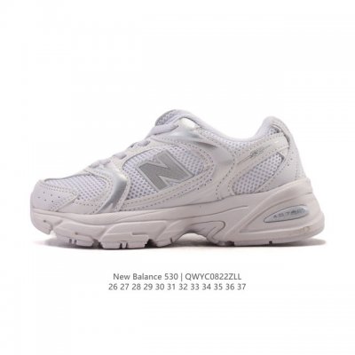 童鞋 新百伦 Nb530 New Balance 530 复跑古鞋 儿童厚底增高老爹鞋 缓震运动慢跑鞋。Nb530这鞋双确实是Nb家经复典古款式之一，以全科新技