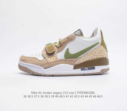 公司级头层皮耐克 Aj 乔丹 Air Jordan Legacy 312 Low 低帮男女运动鞋百搭篮球鞋 有着交错结合的设计 它的名字就展现出它所包含的鞋款元