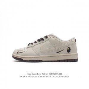 真标 耐克 Nike Dunk Low Retro 运动鞋复古板鞋，作为 80 年代经典篮球鞋款，起初专为硬木球场打造，后来成为席卷街头的时尚标杆，现以经典细节