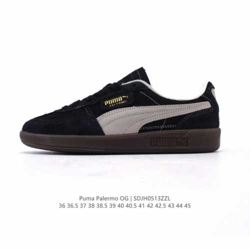 彪马Puma Palermo Og 防滑耐磨低帮德训板鞋 男女运动鞋，Army Trainer Og休闲鞋沿用德训鞋经典外观 鞋身和鞋舌分别添加了品牌标志性 L