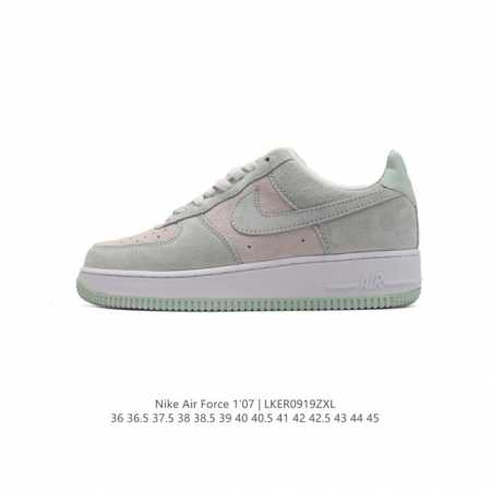 耐克 Nike Air Force 1 '07 Low 空军一号含气垫 低帮百搭厚底增高休闲运动板鞋。柔软、弹性十足的缓震性能和出色的中底设计，横跨复古与现代的 - 点击图像关闭